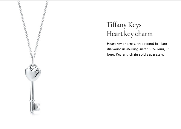 tiffany key heart necklace
